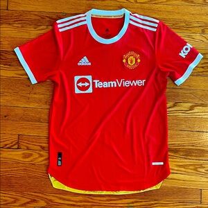 Adidas Manchester United Authentic Licensed 21/22 Jersey - Red, Adult Medium
